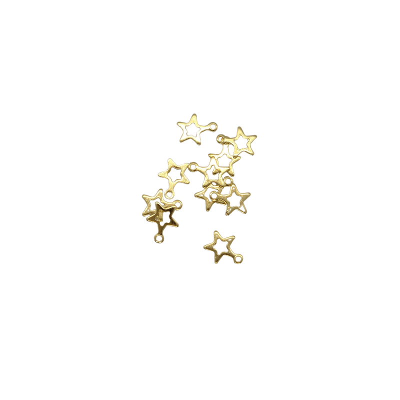 Ster open gold plated 